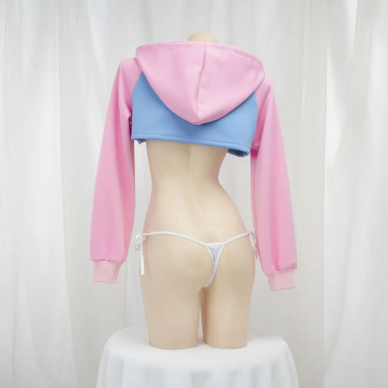 Cute Long Sleeve Crop Top Hood - Anime Cosplay Girlfriend review and price