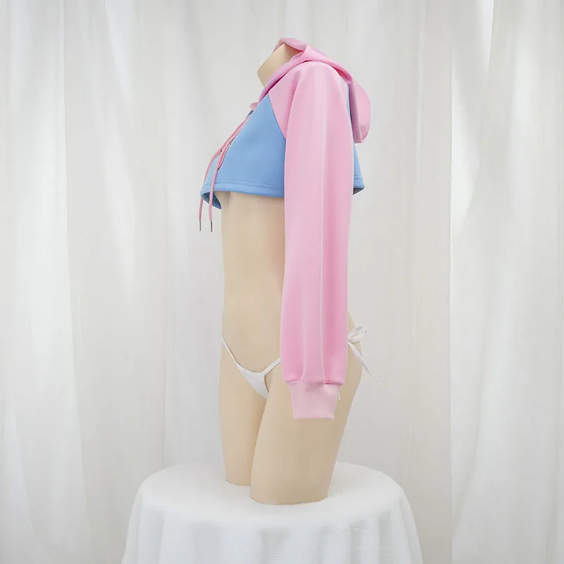Cute Long Sleeve Crop Top Hood - Anime Cosplay Girlfriend review and price